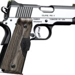 KIMBER ECLIPSE PRO CARRY II 45 ACP 4 INCH 8 RD SLATEWOOD GRIPS POLISHED STAINLESS