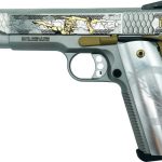 SMITH AND WESSON 1911 E-SERIES "ZEUS" STAINLESS / GOLD .45 ACP 5" BARREL 8-ROUNDS GRABAGUN EXCLUSIVE
