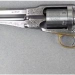 TAYLORS AND CO 1858 REMINGTON CONVERSION NICKEL .45 COLT 8" BARREL 6-ROUNDS