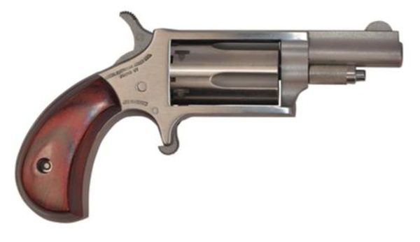 NAA 22 Mag Mini Mag Revolver 1.62" 5rd Rosewood Grip Stainless