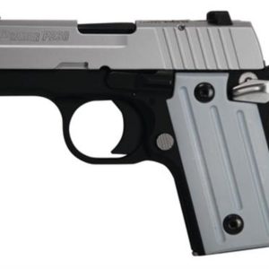 Sig P238 380 ACP 2.7In 2-Tone Black/Stainless SAO Siglite Polymer Grip (1) 6rd Steel MAG CA Compliant