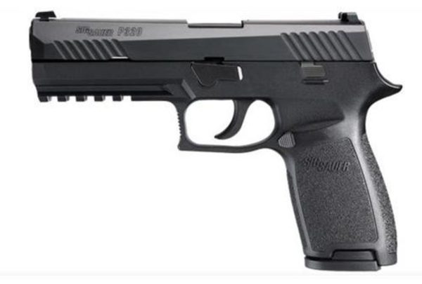 Sig P320 9mm 4.7In Nitron Black Striker Siglite Modular Polymer Grip (2) 17rd Steel MAG Rail