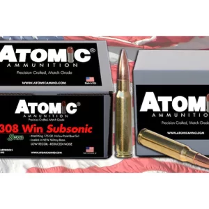 Glock Switch ammo, 308 Winchester subsonic, Sierra MatchKing JHP, precision ammunition, subsonic rounds, hunting ammo, tactical ammo, 175 grain bullets