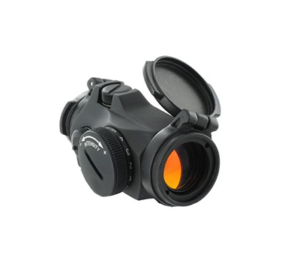 Aimpoint Micro T-2, red dot sight, reflex optic, tactical sight, hunting optic, rifle sight, Aimpoint optics, 2 MOA dot, CR2032 battery, waterproof sight