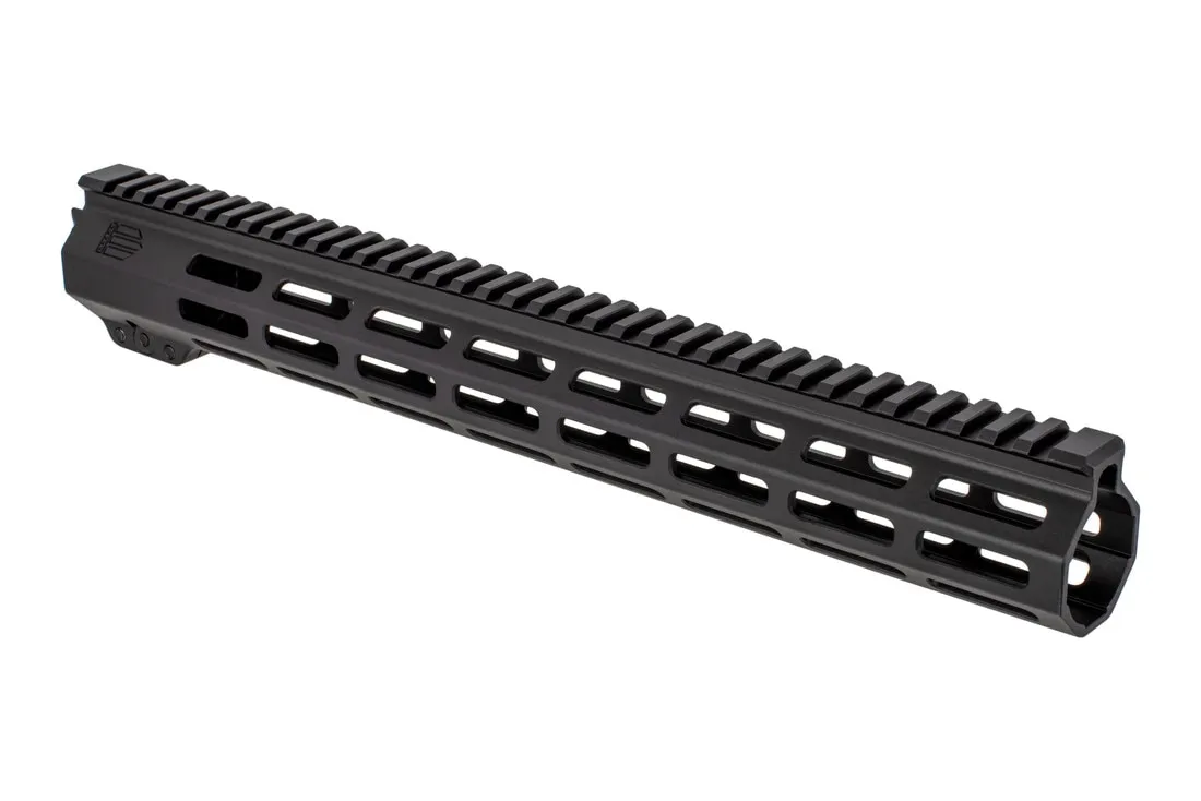 AR-15 handguard, black handguard, 15 inch rail, free-float handguard, tactical rifle accessory, M-LOK handguard