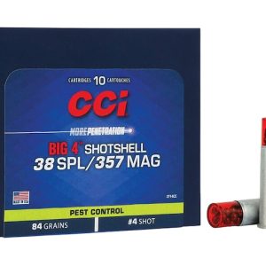 CCI Big 4 Shotshell, 38 Special ammo, 84 grain lead shot, Glock Switch ammo, shotshell ammunition, 200 rounds, pest control ammo, shooting sports