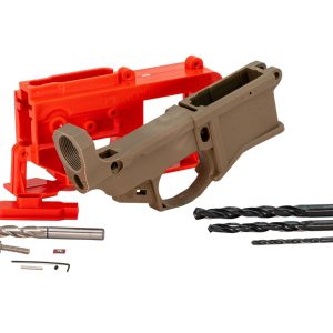 Polymer80 P80 G150, AR-15 80% lower receiver, Flat Dark Earth finish, DIY firearm kit, polymer lower receiver, AR-15 build kit, unfinished receiver, gunsmithing supplies