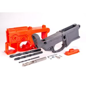 P80 G150, AR-15 80% lower receiver, gray polymer receiver, DIY rifle kit, unfinished lower, build your own AR-15, no FFL required, Polymer80 kit, gun building supplies