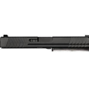 polymer80 p80 slide assembly, pf940v2 slide, pfs9 slide, full size slide, black slide assembly, custom pistol build, firearm components, diy gun parts