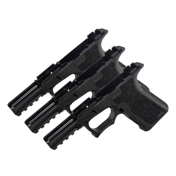 Polymer80 PF940C, 80% pistol frame, Glock compatible frame, DIY firearm kit, unfinished gun frame, compact pistol build, polymer gun frame, 3-pack frames, home gunsmithing